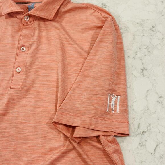Johnnie-O Paloma Featherweight Polo Huron Orange Medium "H" Golf Club Logo - Picture 4 of 7